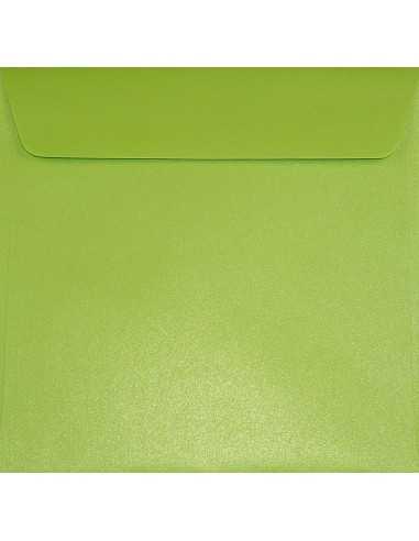 Briefumschläge Perlmutt-Grün quadratisch (170 x 170 mm) 125 g/m² Sirio Pearl Bitter Green haftklebend