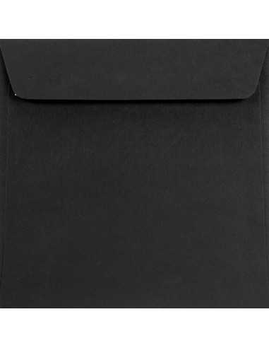 Farbige Briefumschläge Schwarz quadratisch (170 x 170 mm) 120 g/m² Burano Nero haftklebend