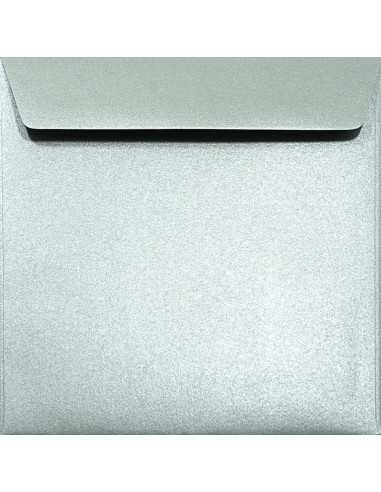 Briefumschläge Perlmutt-Silber quadratisch (170 x 170 mm) 120 g/m² Majestic Moonlight Silver haftklebend