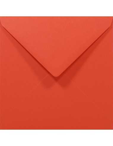 Farbige Briefumschläge Rot quadratisch (140 x 140 mm) 80 g/m² Rainbow Farbe R28 nassklebend
