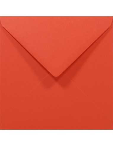 Briefumschläge Rot quadratisch (140 x 140 mm) 80 g/m² Rainbow Farbe R28 nassklebend