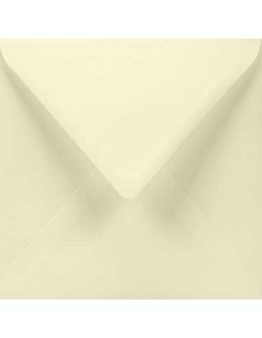 Farbige Briefumschläge Ecru quadratisch (155 x 155 mm) 100 g/m² Lessebo Ivory nassklebend