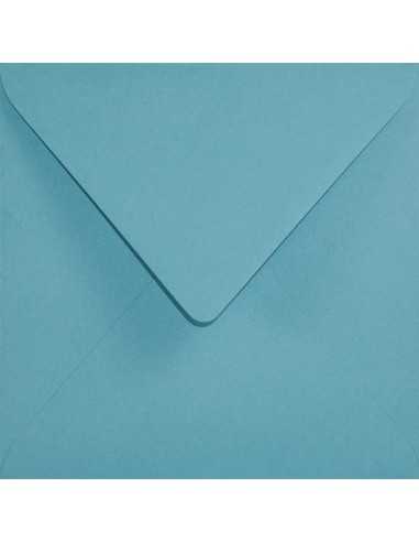 Ökologische Briefumschläge Blau quadratisch (153 x 153 mm) 110 g/m² Woodstock Azzurro nassklebend