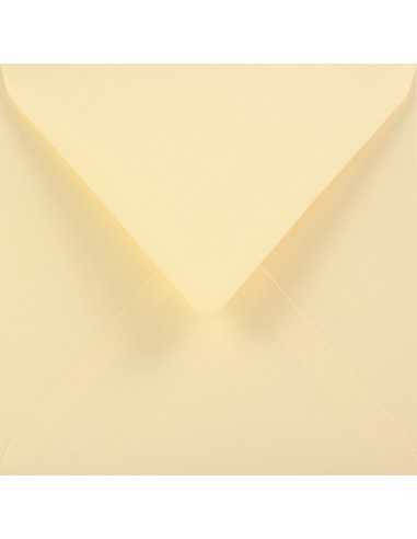 Farbige Briefumschläge Vanille quadratisch (153 x 153 mm) 115 g/m² Sirio Color Paglierino nassklebend