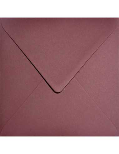 Ökologische Briefumschläge Bordeaux quadratisch (153 x 153 mm) 120 g/m² Keaykolour Carmine nassklebend