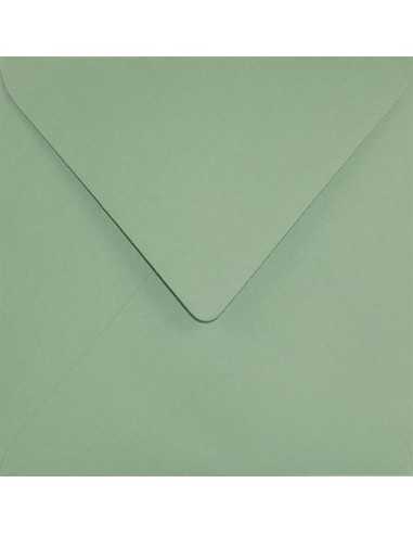 Ökologische Briefumschläge Grün quadratisch (153 x 153 mm) 120 g/m² Keaykolour Matcha Tee nassklebend