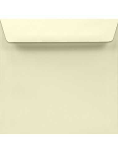 Farbige Briefumschläge Ecru quadratisch (156 x 156 mm) 100 g/m² Lessebo Ivory nassklebend