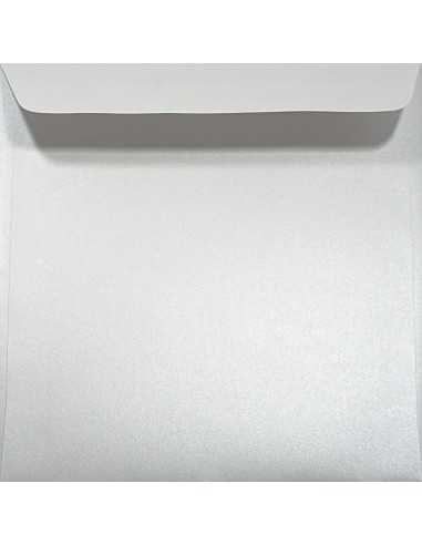 Briefumschläge Perlmutt-Weiß quadratisch (156 x 156 mm) 120 g/m² Majestic Marble White nassklebend