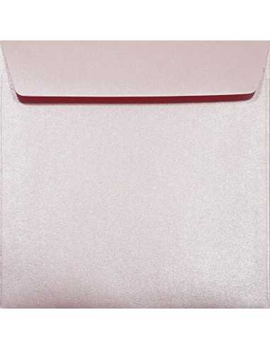 Briefumschläge Perlmutt-Rosa quadratisch (156 x 156 mm) 120 g/m² Majestic Petal nassklebend