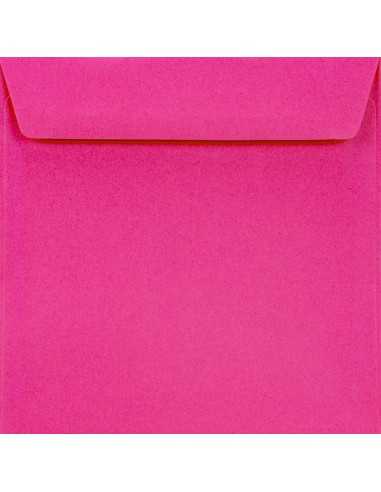 Farbige Briefumschläge Dunkelrosa quadratisch (155 x 155 mm) 90 g/m² Burano Rosa Shocking haftklebend