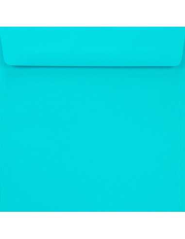 Farbige Briefumschläge Blau quadratisch (155 x 155 mm) 90 g/m² Burano Azzurro Reale nassklebend