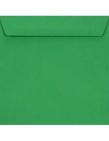 Farbige Briefumschläge Grün quadratisch (155 x 155 mm) 90 g/m² Burano Verde Bandiera nassklebend