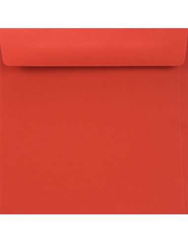Farbige Briefumschläge Rot quadratisch (155 x 155 mm) 90 g/m² Burano Rosso Scarlatto haftklebend