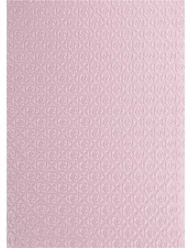 Dekorpapier Rosa mit geprägtem Rosenmuster Größe (560 x 760 mm) 150 g/m² Orient Paper