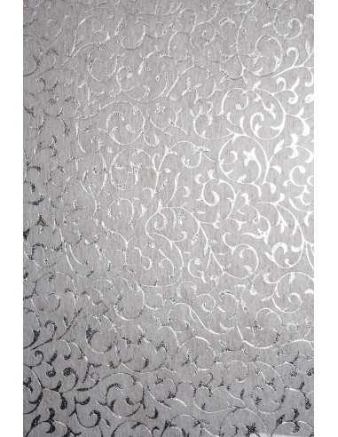 Deko-Vlies Weiß mit silbernem Spitzenmuster Größe (580 x 900 mm) 40 g/m² Orient Paper