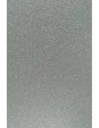 Glitterkarton Hellgrau DIN A3 (297 x 420 mm) 310 g/m² Sugar - 10 Stück