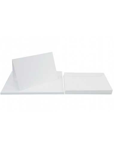 Faltkarten-Set Weiß mit Briefumschlägen DIN C6 (114 x 162 mm) 240 g/m² Lessebo - 25 Stück