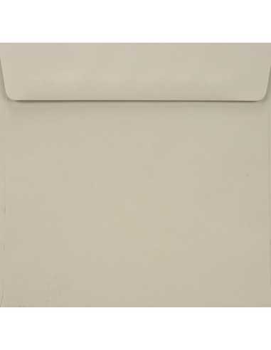 Farbige Briefumschläge Hellgrau quadratisch (155 x 155 mm) 90 g/m² Burano Grigio haftklebend