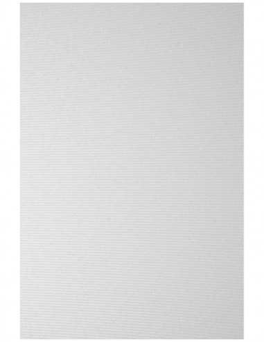 Strukturierter Elfenbeinkarton Weiß (Rippen) DIN A5 (148 x 210 mm) 246 g/m² Elfenbens Ribed White - 20 Stück