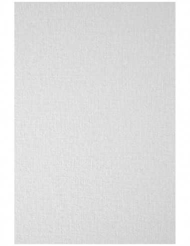 Strukturierter Elfenbeinkarton Weiß (Leinen) DIN A5 (148 x 210 mm) 185 g/m² Elfenbens Linen White - 20 Stück