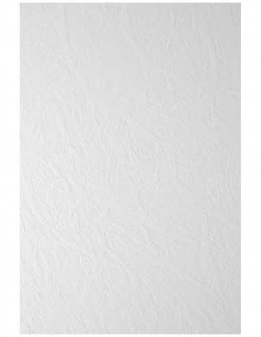 Strukturierter Elfenbeinkarton Weiß (Leder) DIN A5 (148 x 210 mm) 246 g/m² Elfenbens Leath White - 20 Stück