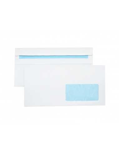 Briefumschläge Weiß mit Fenster rechts DIN lang (110 x 220 mm) 90 g/m² selbstklebend - 100 Stück