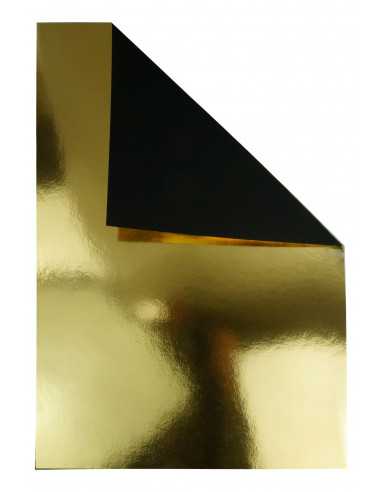 Spiegelkarton Gold-Schwarz DIN B1 (680 x 970 mm) 260 g/m²