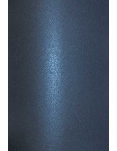 Bastelkarton Perlmutt-Dunkelblau DIN A5 (148 x 210 mm) 250 g/m² Aster Metallic Queens Blue - 10 Stück