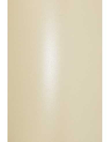 Bastelkarton Perlmutt-Creme DIN A5 (148 x 210 mm) 300 g/m² Aster Metallic Cream - 10 Stück