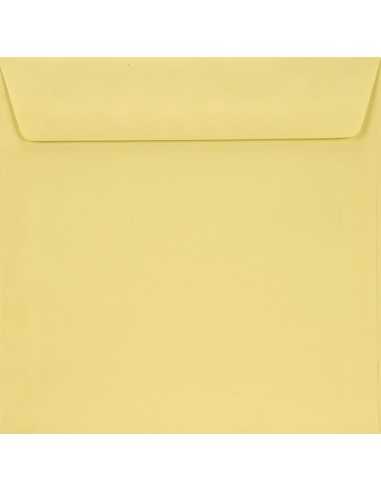 Farbige Briefumschläge Hellgelb quadratisch (155 x 155 mm) 90 g/m² Burano Giallo nassklebend