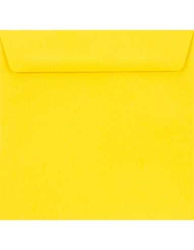 Farbige Briefumschläge Gelb quadratisch (155 x 155 mm) 90 g/m² Burano Giallo Zolfo nassklebend