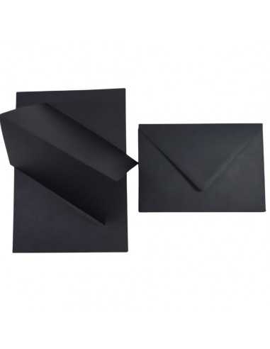 Faltkarten-Set Schwarz mit Briefumschlägen DIN B6 (125 x 175 mm) 160 g/m² Rainbow Farbe R99 - 25 Stück