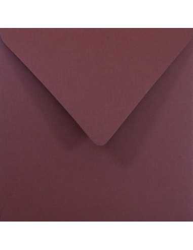 Strukturierte Briefumschläge Bordeaux quadratisch (153 x 153 mm) 140 g/m² Tintoretto Paprika nassklebend