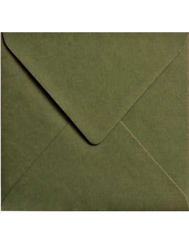 Strukturierte Briefumschläge Grün quadratisch (153 x 153 mm) 140 g/m² Tintoretto Wasabi nassklebend