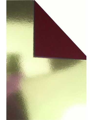 Spiegelkarton Gold-Bordeaux DIN B1 (680 x 970 mm) 260g