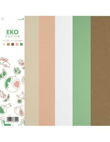 Ökologisches Bastelpapier-Set Eko DIN A4 (210 x 297 mm) - 25 Stück