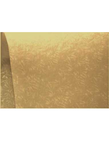 Transparetes Strukturpapier Braun mit Blättermotiv DIN B1 (700 x 1000 mm) 35 g/m² Kristal Prago