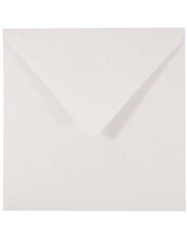 Ökologische Briefumschläge Weiß quadratisch (153 x 153 mm) 120 g/m² Materica Gesso nassklebend