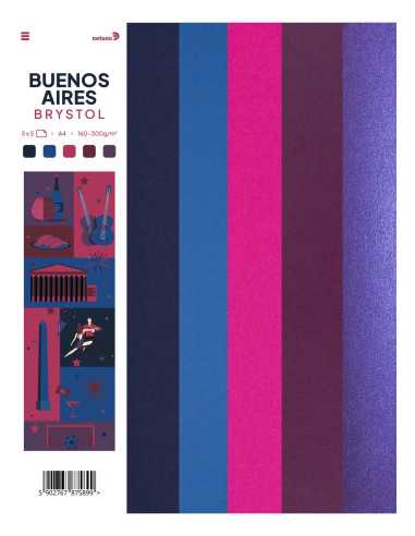 Bastelpapier-Set Buenos Aires DIN A4 (210 x 297 mm) - 25 Stück