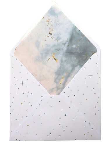 Briefumschläge Weiß mit Sternmotiv quadratisch (155 x 155 mm) 120 g/m² nassklebend