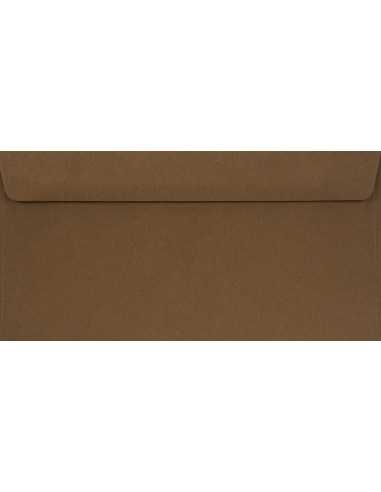 Farbige Briefumschläge Braun DIN lang (110 x 220 mm) 90 g/m² Burano Tabacco haftklebend