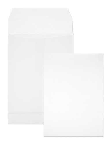 Faltentaschen Weiß DIN B5 (176 × 250 mm) haftklebend - 20 Stück