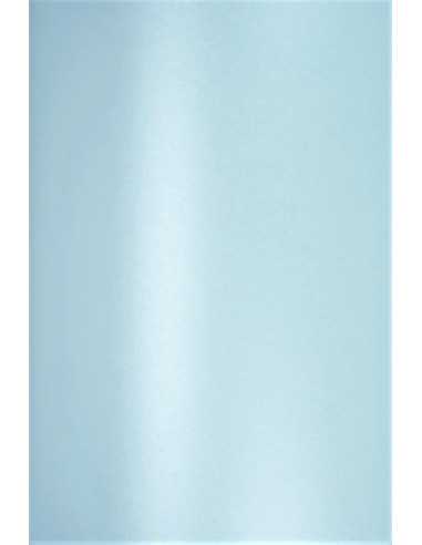 Bastelpapier Perlmutt-Azurblau DIN B1+ (720 x 1020 mm) 120 g/m² Majestic Damask Blue