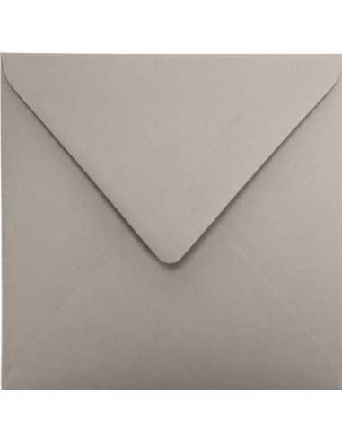 Ökologische Briefumschläge Grau quadratisch (153 x 153 mm) 120 g/m2 Materica Clay nassklebend