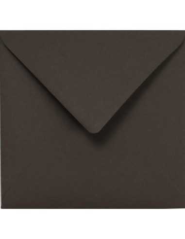 Ökologische Briefumschläge Dunkelbraun quadratisch (153 x 153 mm) 120 g/m2 Materica Pitch nassklebend