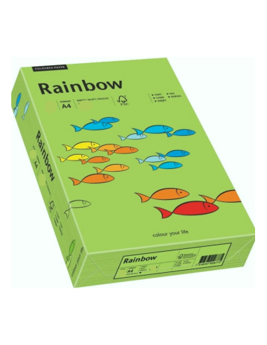 Bastelpapier Grün DIN A4 (210 x 297 mm) 160 g/m² Rainbow Farbe R76 - 250 Stück