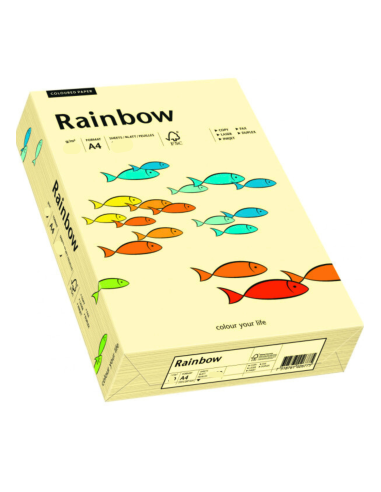 Bastelpapier Elfenbein DIN A4 (210 x 297 mm) 160 g/m² Rainbow Farbe R06 - 250 Stück