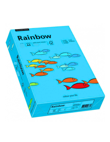 Bastelpapier Blau DIN A4 (210 x 297 mm) 160 g/m² Rainbow Farbe R87 - 250 Stück