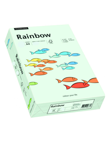 Bastelpapier Hellgrün DIN A4 (210 x 297 mm) 80 g/m² Rainbow Farbe R72 - 500 Stück