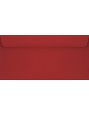 Farbige Briefumschläge Rot DIN lang (110 x 220 mm) 115 g/m2 Sirio Color Lampone haftklebend